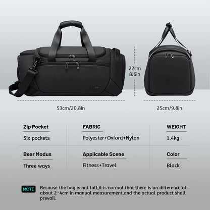 BANGE Waterproof Gym Bag with Wet & Dry Compartments