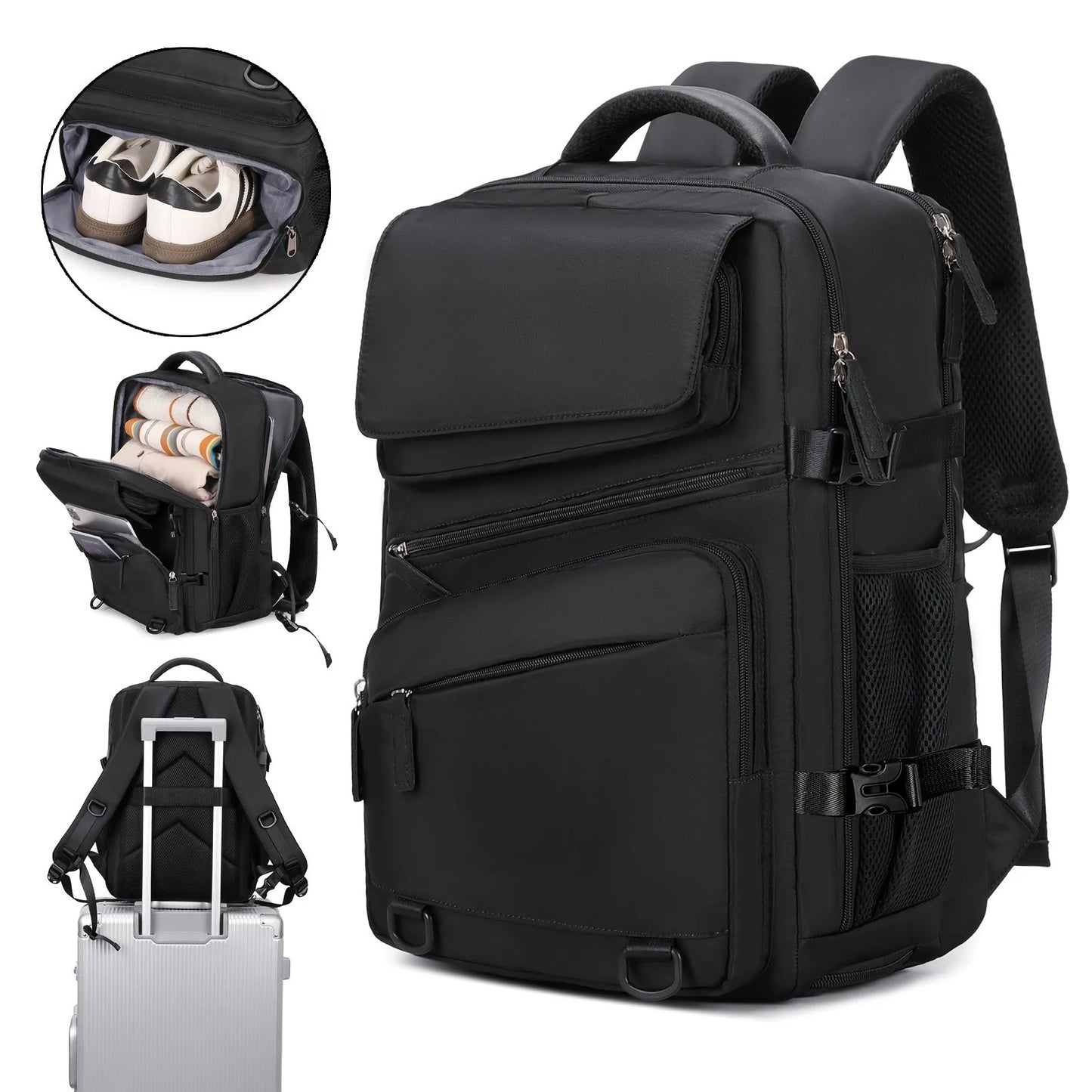 Expandable Business Backpack - Large Capacity Laptop Bag