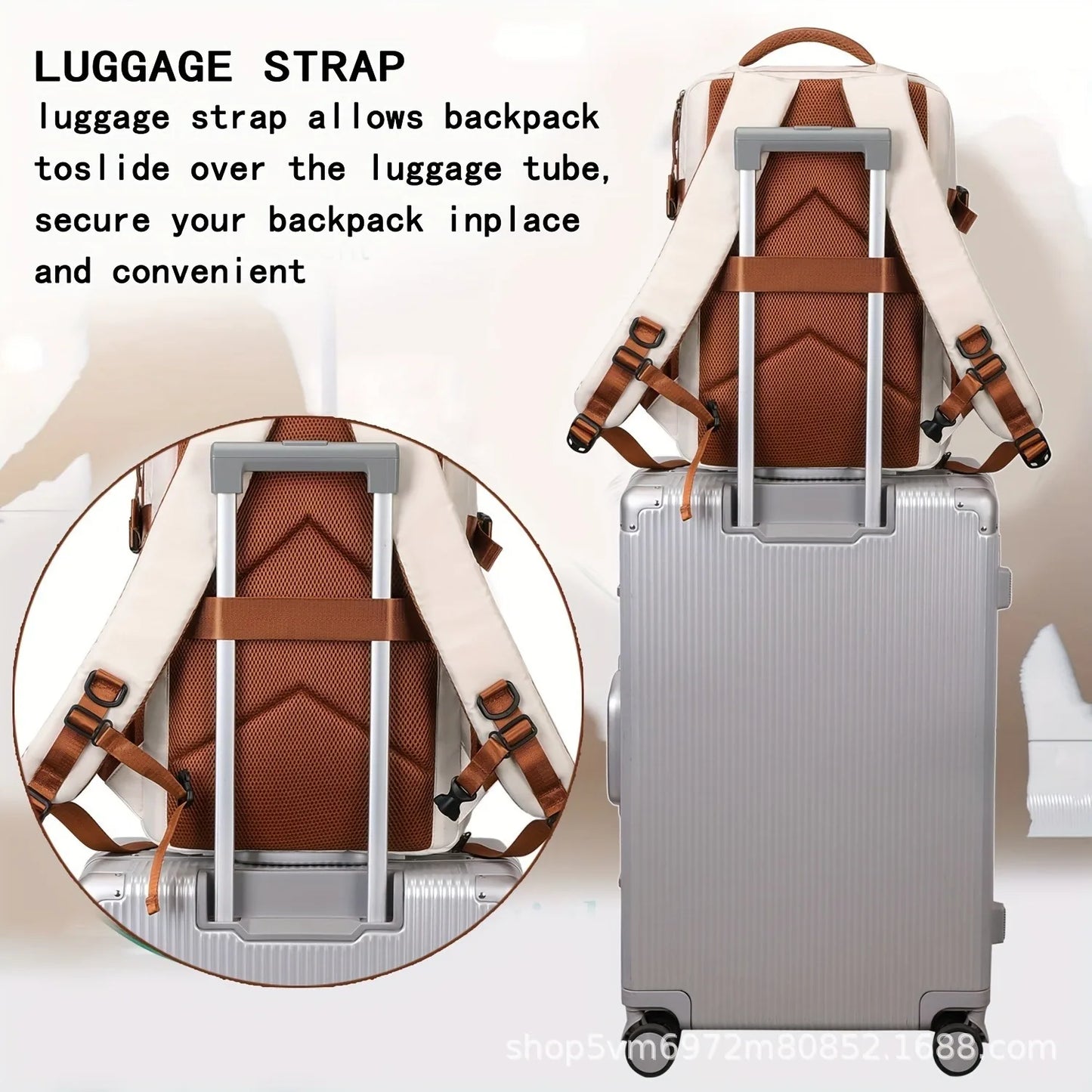 Expandable Business Backpack - Large Capacity Laptop Bag