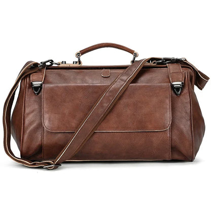 Newsbirds Genuine Leather Travel Duffle - 45cm