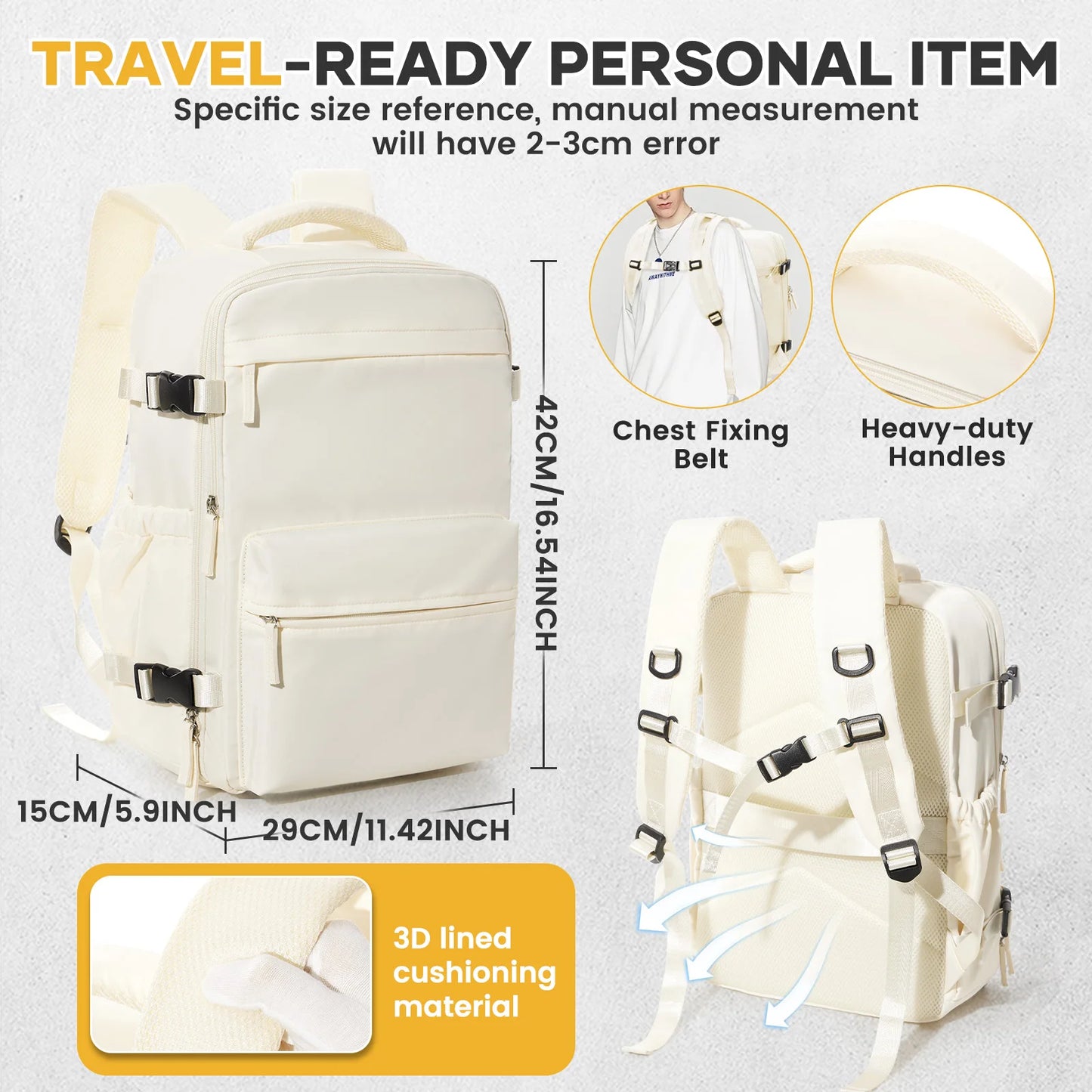 Vacuum Compression Travel Backpack | Expandable Carry-On