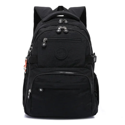 TEGAOTE Nylon A4 Waterproof Women Men School Backpack 15.6'' 14'' Laptop Lightweight Travel Bag Blue Green Black Red Pink M2303