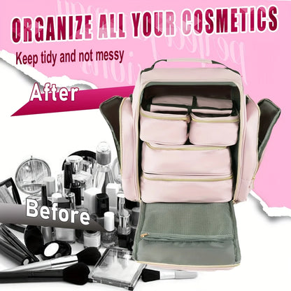 Women's Multi-Layer Travel Cosmetic Bag – Jewellery & Makeup Organiser