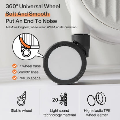 Carry-On Suitcase with Cup & Phone Holder - Hard Shell Spinner Luggage