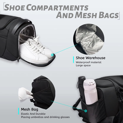 BANGE Waterproof Gym Bag with Wet & Dry Compartments