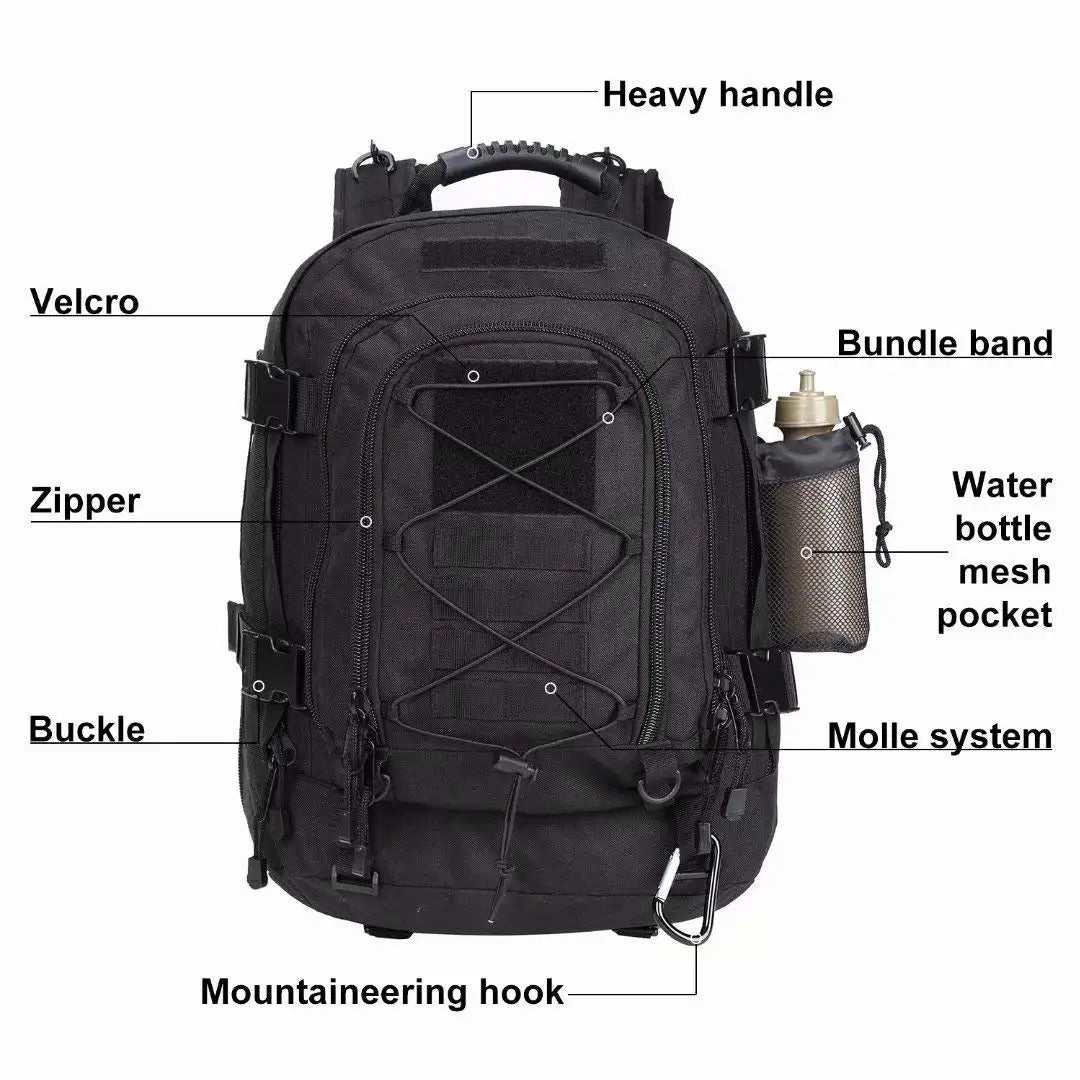 Military Tactical Backpack - 64L Expandable Outdoor Bag