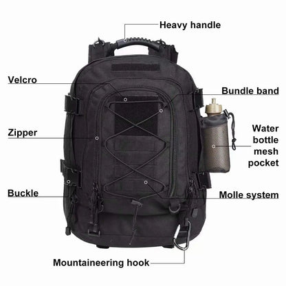 Military Tactical Backpack - 64L Expandable Outdoor Bag