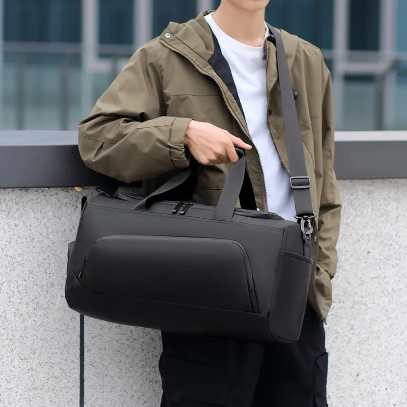 Large Capacity Gym Duffel Bag with Shoe Compartment