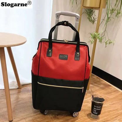 Rolling Travel Backpack with 4 Wheels - Convertible Trolley Bag