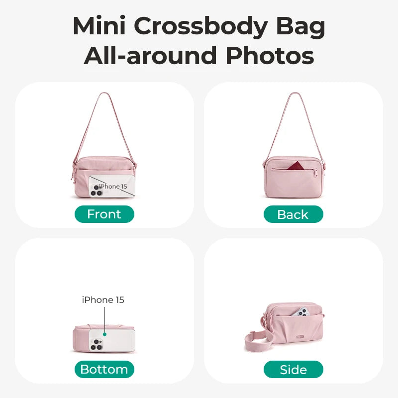 BAGSMART Multi-Pocket Crossbody Shoulder Bag - Hobo Style