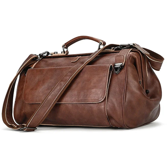 Newsbirds Genuine Leather Travel Duffle - 45cm