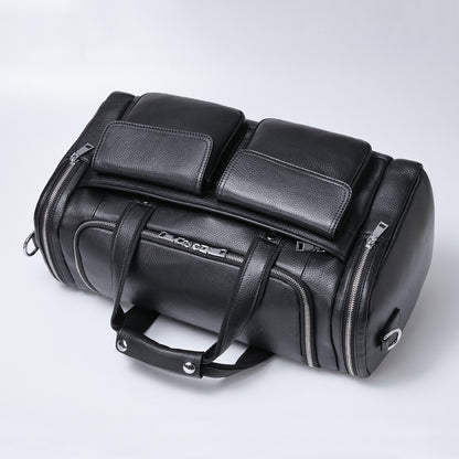Genuine Leather Travel Duffel Bag - Men's Weekender