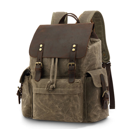Men's Canvas Leather Backpack