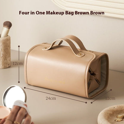 Waterproof Folding Cosmetic Bag - Large Capacity Travel Organizer