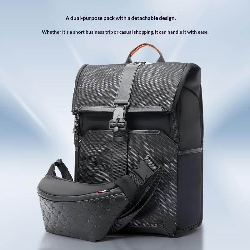 Urban Minimalist Backpack - Leather Coated Casual Daypack